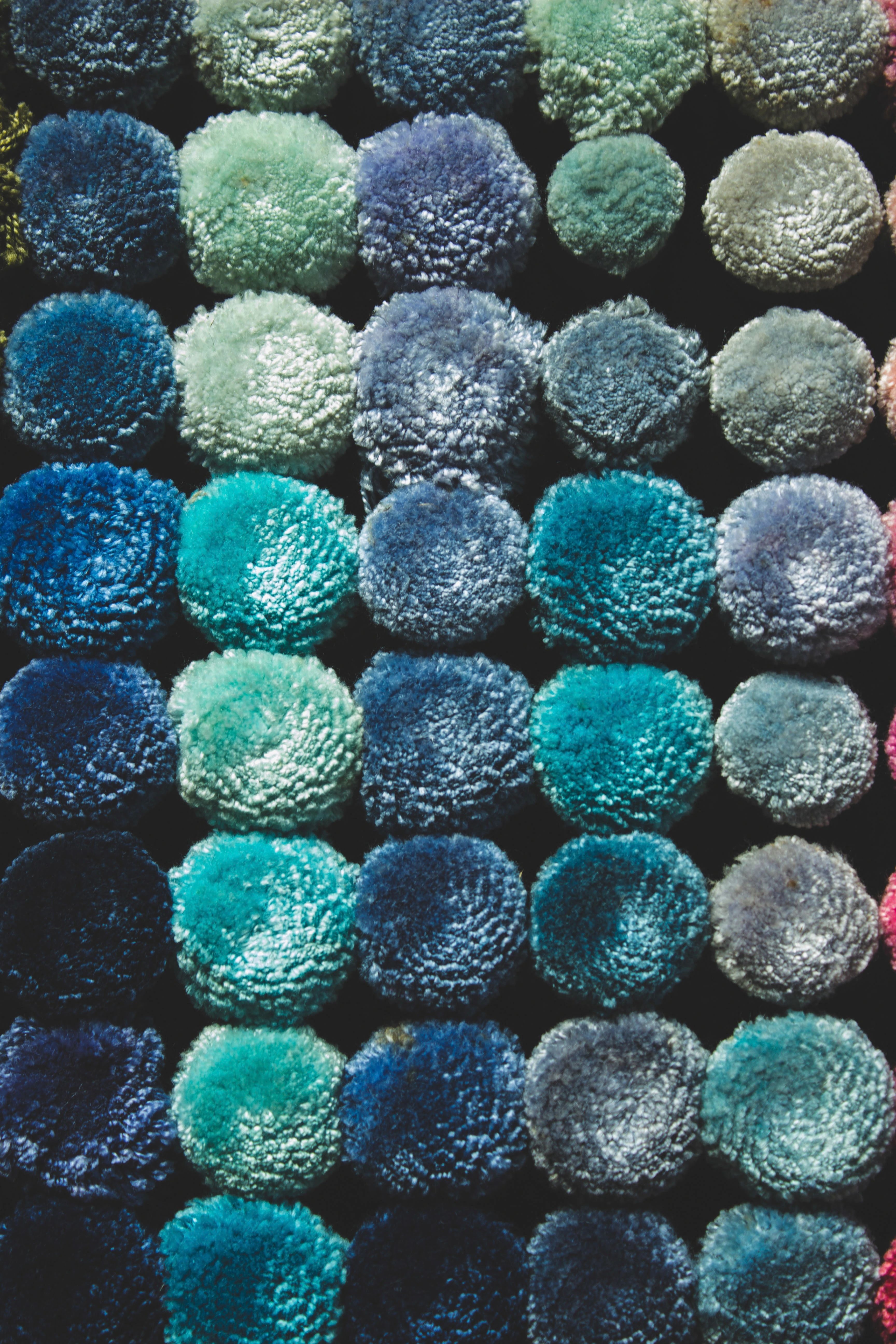 Hand-dyed yarns drying